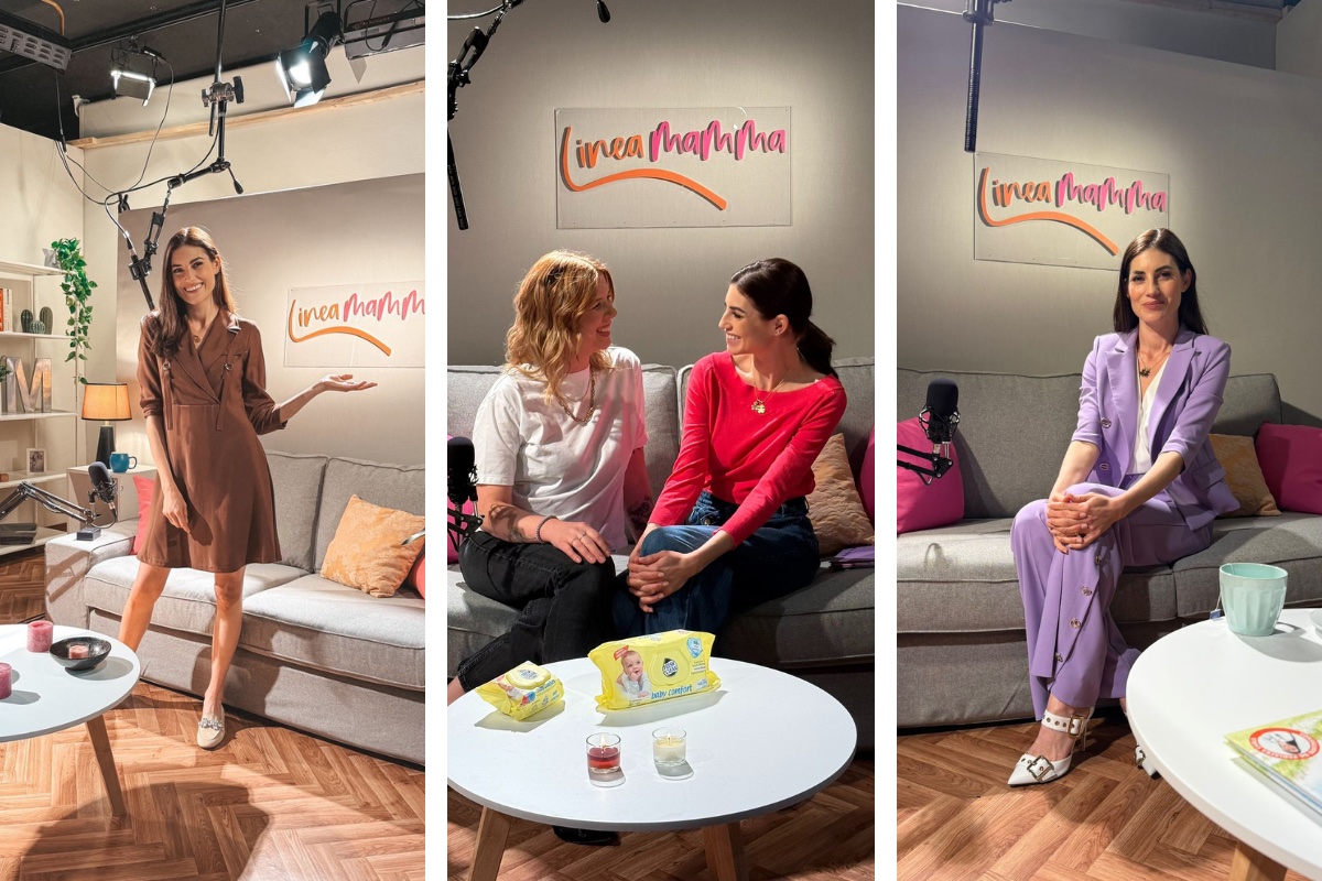 alcuni scatti che riprendono Martina Panagia @martypan durante le video riprese del podcast LineaMamma